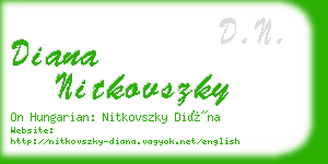 diana nitkovszky business card